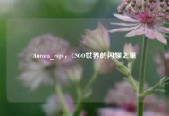 Aurora_csgo，CSGO世界的闪耀之星