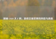 探秘 CSGO 大 F 网，游戏交易世界的风险与诱惑