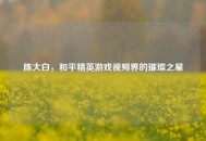 陈大白，和平精英游戏视频界的璀璨之星
