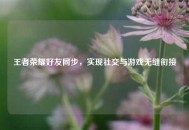 王者荣耀好友同步，实现社交与游戏无缝衔接