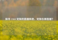 探寻 CSGO 党妹的直播阵地，党妹在哪直播？