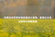 中韩足球世界杯预选赛战火重燃，聚焦比分见证***与荣耀碰撞