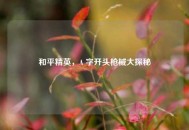 和平精英，A 字开头枪械大探秘