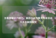 王者荣耀补刀技巧，莫因小补刀酿大失误及补刀太小原因探究