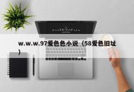 w.w.w.97爱色色小说（58爱色旧址）
