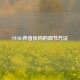 PUBG声音反向的调节     