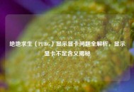 绝地求生（PUBG）显示显卡问题全解析，显示显卡不足含义揭秘