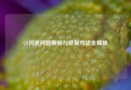 CF闪退问题解析与修复     全揭秘
