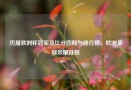 历届欧洲杯冠军及比分回顾与排行榜，欧洲足球荣耀征程