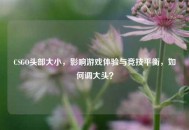 CSGO头部大小，影响游戏体验与竞技平衡，如何调大头？