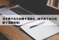 关于两个女仆的那个漫画叫（关于两个女仆的那个漫画叫啥）