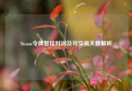 Steam令牌暂挂时间及可交易天数解析