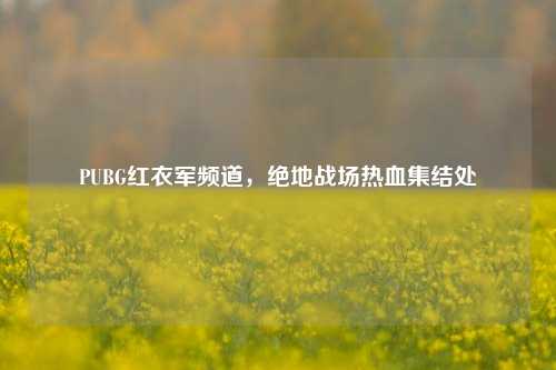 PUBG红衣军频道,绝地战场热血集结处