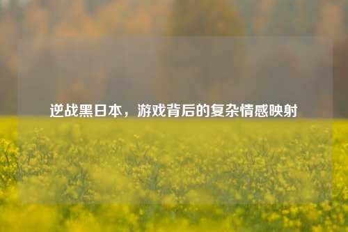逆战黑日本,游戏背后的复杂情感映射