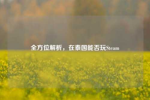 全方位解析,在泰国能否玩Steam
