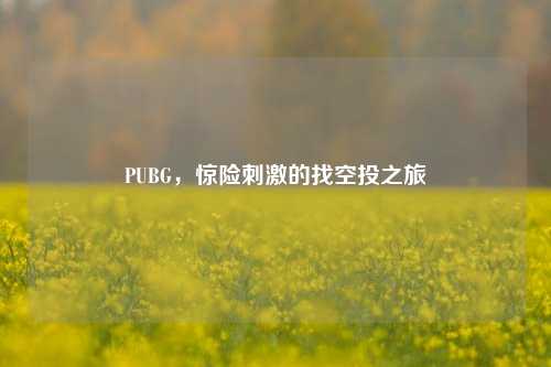 PUBG,惊险***的找空投之旅