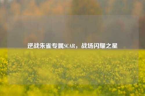 逆战朱雀专属SCAR,战场闪耀之星