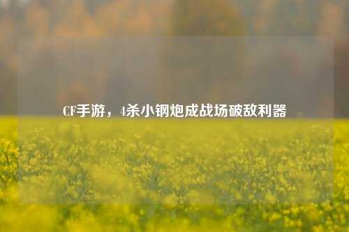 CF手游,4杀小钢炮成战场破敌利器