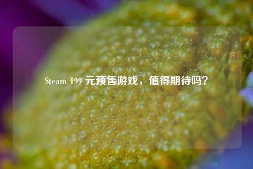 Steam 199 元预售游戏,值得期待吗?