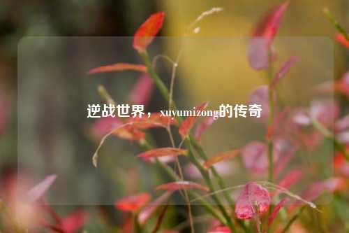 逆战世界,xuyumizong的传奇