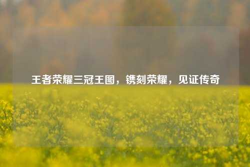王者荣耀三冠王图,镌刻荣耀,见证传奇
