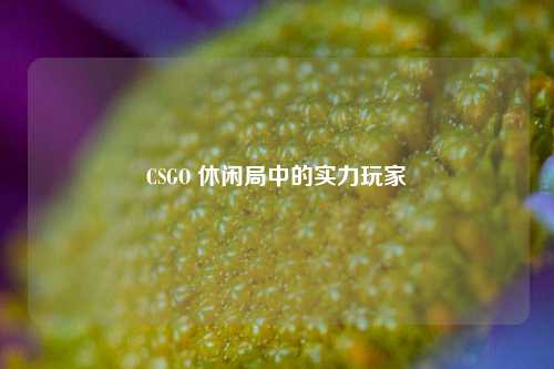CSGO 休闲局中的实力玩家