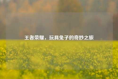 王者荣耀,玩具兔子的奇妙之旅