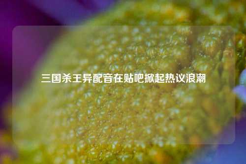 三国杀王异配音在贴吧掀起热议浪潮