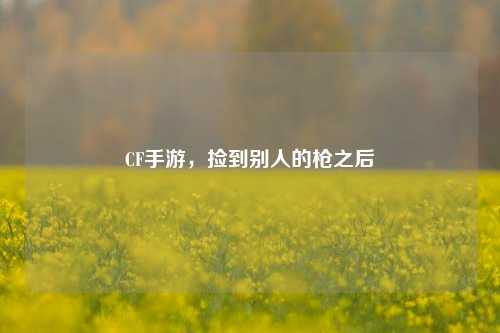 CF手游,捡到别人的枪之后