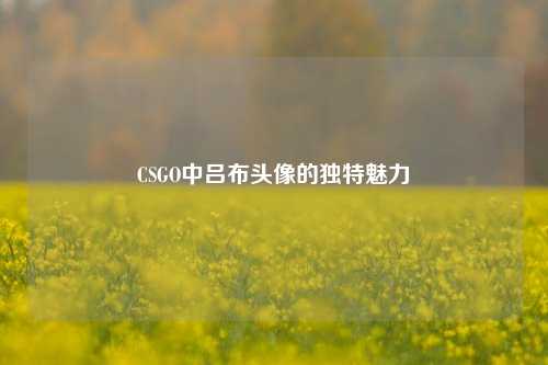 CSGO中吕布头像的独特魅力