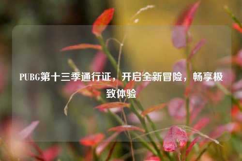 PUBG第十三季通行证,开启全新冒险,畅享极致体验