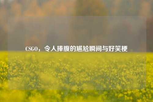 CSGO,令人捧腹的尴尬瞬间与好笑梗