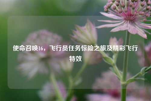 使命召唤16,飞行员任务惊险之旅及精彩飞行特效