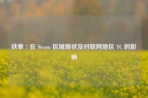铁拳 7 在 Steam 区域现状及对联网地区 TC 的影响