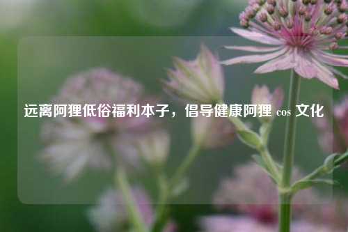 远离阿狸低俗福利本子,倡导健康阿狸 cos 文化