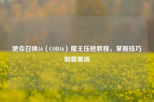 使命召唤16(COD16)魔王压枪教程,掌握技巧制霸赛场