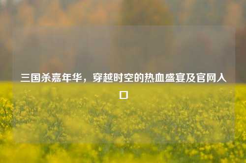 三国杀嘉年华,穿越时空的热血盛宴及官网入口