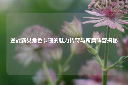 逆战新女角色卡珊的魅力传奇与所属阵营揭秘
