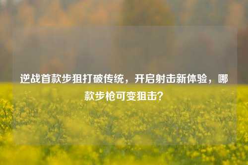 逆战首款步狙打破传统,开启射击新体验,哪款步枪可变狙击?