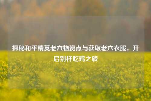 探秘和平精英老六物资点与获取老六衣服,开启别样吃鸡之旅