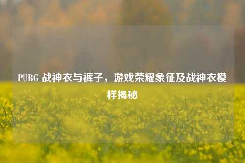 PUBG 战神衣与裤子,游戏荣耀象征及战神衣模样揭秘