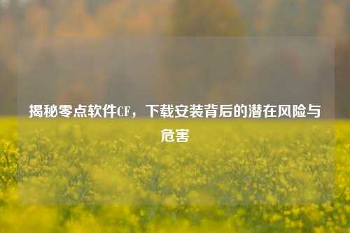 揭秘零点软件CF,下载安装背后的潜在风险与危害