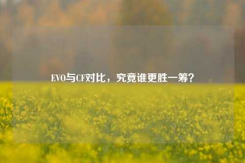 EVO与CF对比,究竟谁更胜一筹?