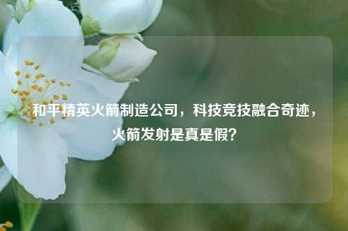 和平精英火箭制造公司,科技竞技融合奇迹,火箭发射是真是假?