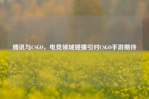 腾讯与CSGO,电竞领域碰撞引对CSGO手游期待