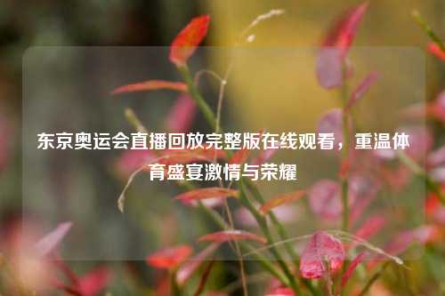 东京奥运会直播回放完整版在线观看,重温体育盛宴***与荣耀