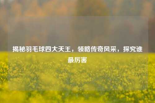 揭秘羽毛球四大天王,领略传奇风采,探究谁最厉害