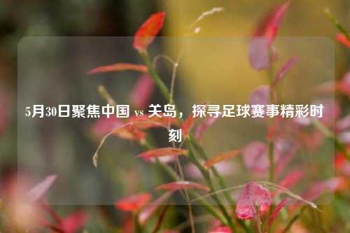 5月30日聚焦中国 vs 关岛,探寻足球赛事精彩时刻