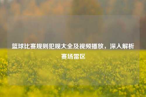 篮球比赛规则犯规大全及视频播放,深入解析赛场雷区