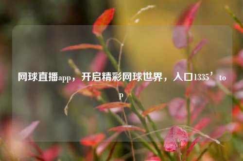 网球直播app,开启精彩网球世界,入口1335’top